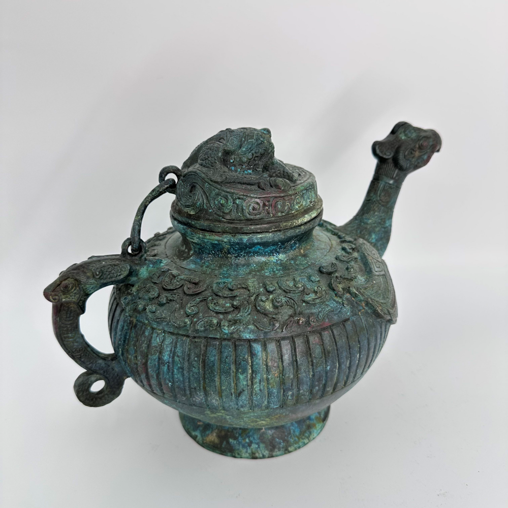 Custom Ancient Bronze Wares High-artistic-value Handicrafts For Museum Decoration Heavenly Rooster Pot Historical Metal Crafts - Buy Bronze Sculpture Process table Sculpture Bronze