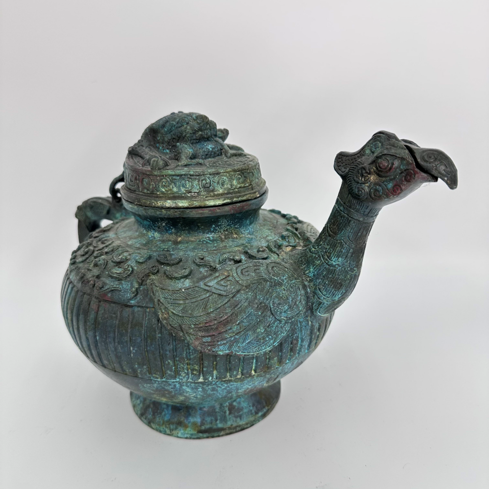 Custom Ancient Bronze Wares High-artistic-value Handicrafts For Museum Decoration Heavenly Rooster Pot Historical Metal Crafts - Buy Bronze Sculpture Process table Sculpture Bronze