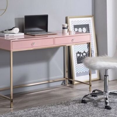 Bester Pink Lacquer Home Office Desk