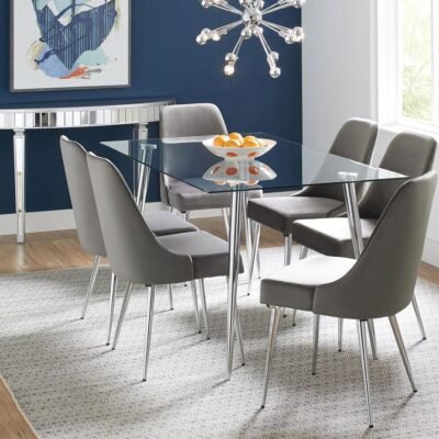 Beven Glass Top Dining Table