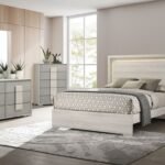 Calvina LED Bed White Wash Finish