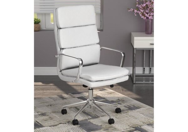 Discover Ultimate Comfort: Lombardo White Leather Office Chair - Ergonomic Design & Sleek Style