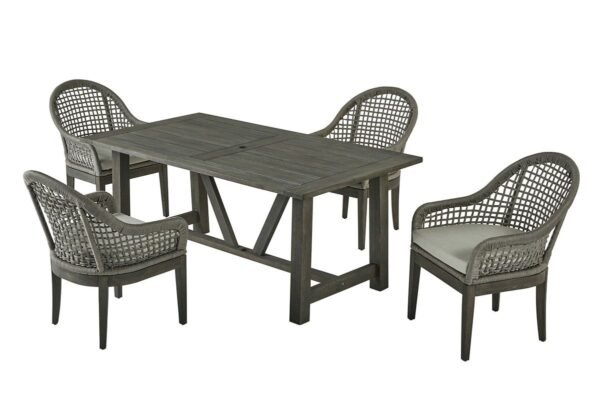 🌿 Elegant Palma Grey Outdoor Dining Set - Perfect for Stylish Alfresco Dining! 🌞