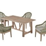 ✨ Elegant Palma Light Oak Outdoor Dining Set 🌳 - Perfect for Al Fresco Dining! 🥂