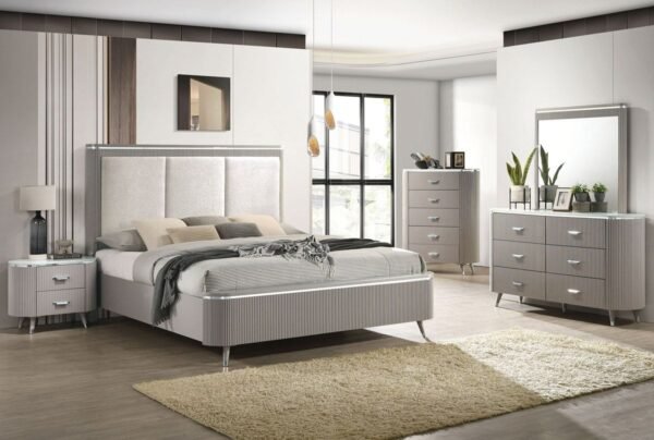 Giulia Modern Bed Reeded Design