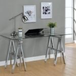 Kirsten Clear Glass Adjustable Desk