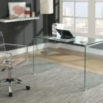 Nelson Clear Glass Writing Desk