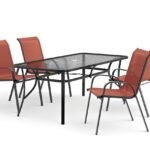 🌟 Revamp Your Patio with the Orton 5-Piece Outdoor Table Set + Red Chairs! 🪑✨ Perfect for Entertaining!