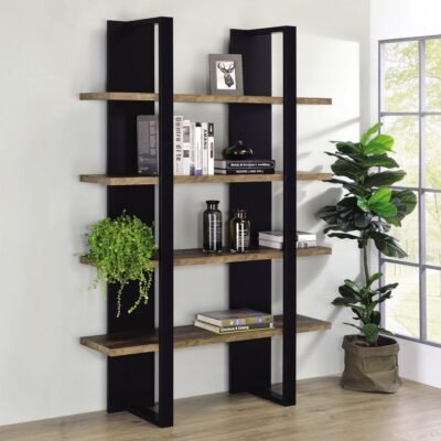 Transform Your Space with the Nordin Modern Design Bookcase: Bold Geometric Style for a Chic Home Decor