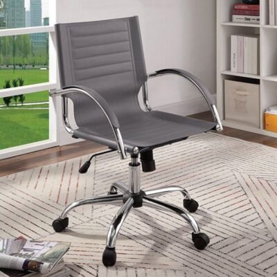 Transform Your Workspace with the Gano Grey Modern Office Chair – Ultimate Comfort in Stylish Leatherette