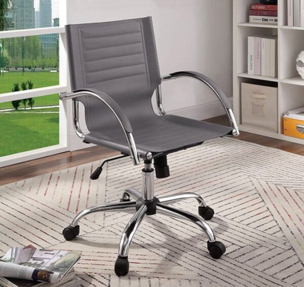 Transform Your Workspace with the Gano Grey Modern Office Chair – Ultimate Comfort in Stylish Leatherette